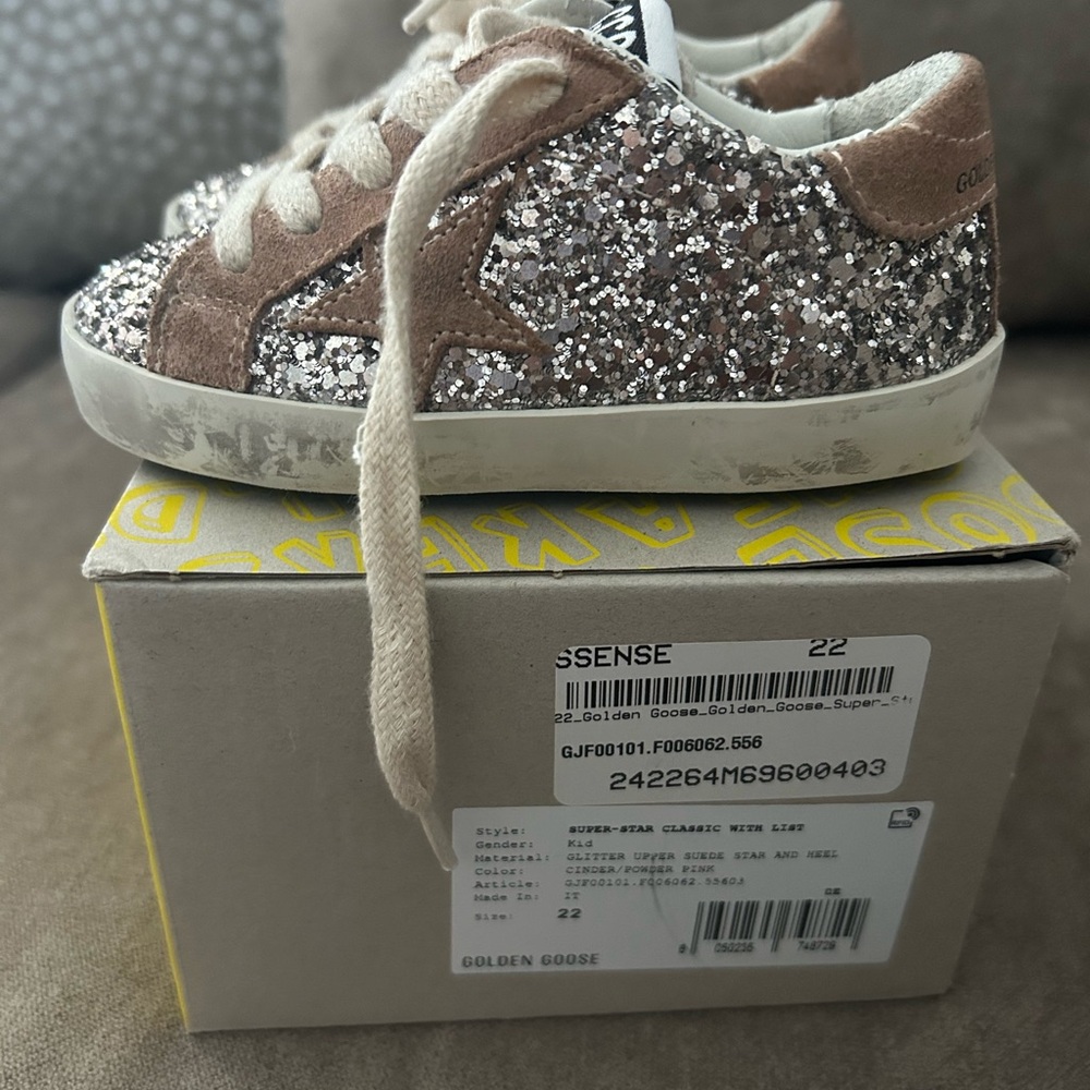 Golden Goose Kids Sneakers - Glitter and Tan